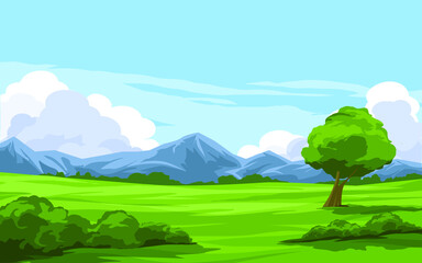 Fototapeta premium landscape with mountains and blue sky
