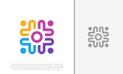 Global Community Logo Icon Elements Template. Community human Logo template vector. Community health care. Abstract Community logo.