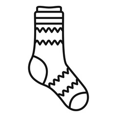 High sock icon outline vector. Sport collection