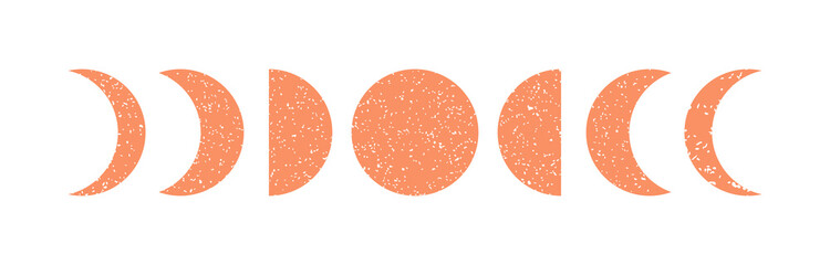 Poster with phases of moon