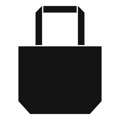 Natural eco bag icon simple vector. Fabric handbag