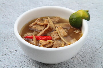 Freshly cooked Filipino food called Papaitan