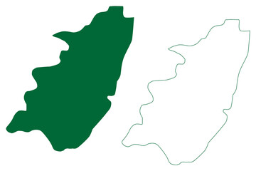 Chengalpattu district (Tamil Nadu State, Republic of India) map vector illustration, scribble sketch Chengalpattu map