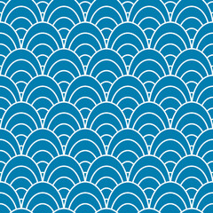 Asian seamless pattern with circles. Oriental background