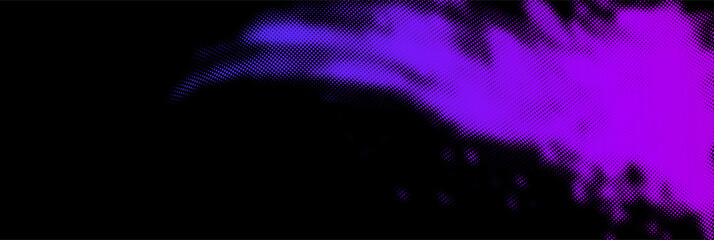 Abstract violet halftone dotted stain.