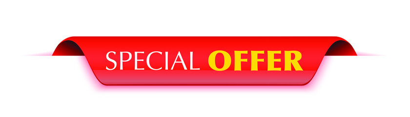 red vector banner special offer.