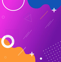 Bright background with geometric shapes