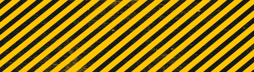 Industrial background warning frame grunge yellow black diagonal stripes, vector grunge texture warn caution, construction, safety background.