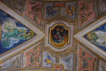 Rivisondoli (AQ) - Hermitage Sanctuary of Maria Ss della Portella - The precious fresco of a part...