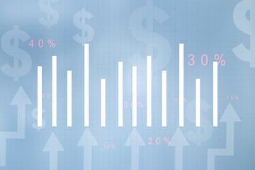 2d rendering Stock market online business concept. business Graph 
