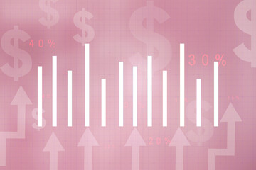 2d rendering Stock market online business concept. business Graph 

