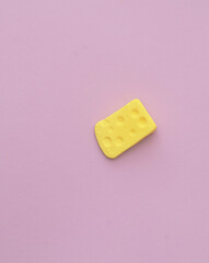 Delicious colorful jelly candy on background
