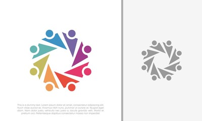 Global Community Logo Icon Elements Template. Community human Logo template vector. Community health care. Abstract Community logo.