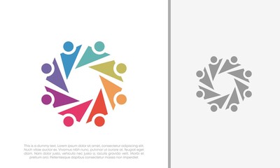 Global Community Logo Icon Elements Template. Community human Logo template vector. Community health care. Abstract Community logo.