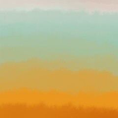 Background with bright summer colours. Mint and orange abstract clouds