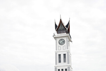 Clock tower in Bukittinggi City, West Sumatra, Indonesia. 