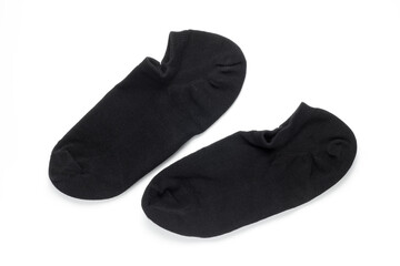 Black socks isolated on white background