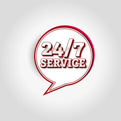 24 Hours a day service icon symbol vector eps 10