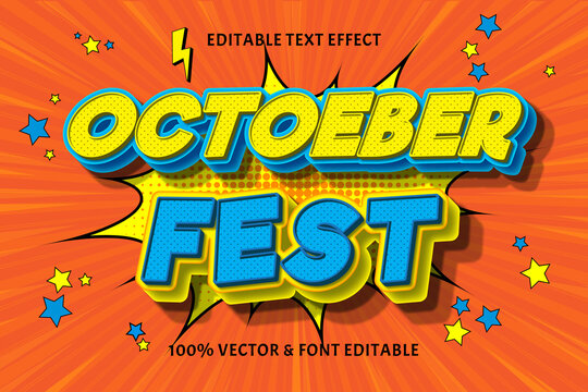 OCTOBER FEST EDITABLE TEXT EFFECT
