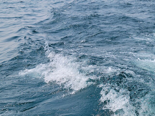 Lake Michigan white wave splash and blue freshwater 