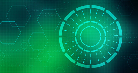 Obraz premium 2d illustration Abstract futuristic electronic circuit technology background