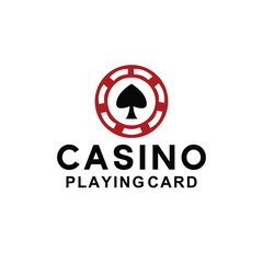 Casino card vector logo design modern style for card game company