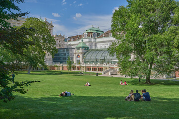 The Burggarten park and the Palmenhaus in Vienna