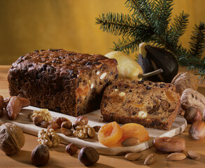 Schnitzbrot Weihnachten Stilleben