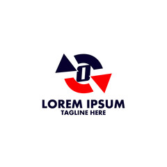 Initial Letter O with Pointer Arrow for Aim Target Cursor Logo Design