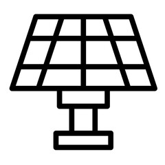 solar panel line icon