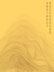 vector abstract japanese style landscapes lined waves in black and white colours