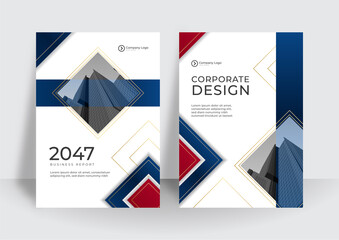 Modern corporate cover template for business report or annual report. Vector illustration design for business corporate presentation, banner, cover, web, flyer, business card, poster, game, and more