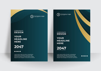 Corporate cover template set. Vector illustration design for business corporate presentation, banner, cover, web, flyer, business card, poster, game, texture, slide, and magazine.