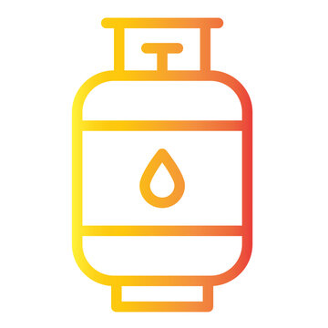 gas cylinder gradient icon