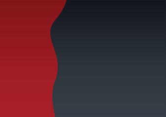 Modern simple black red wave curve abstract presentation background for business and technology design template