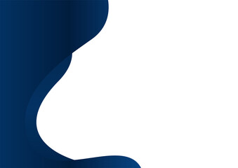 Modern simple dark blue presentation background with 3d wave element and golden line