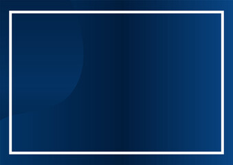 Modern simple dark blue presentation background with 3d wave element and golden line