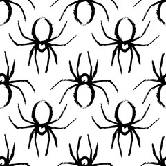 Halloween spider seamless pattern.