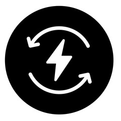 plug circular glyph icon