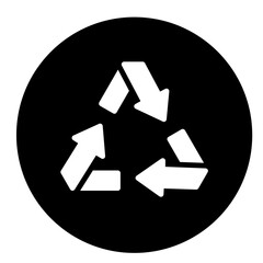 recycle circular glyph icon