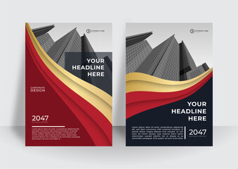 Modern cover design template. Corporate annual report or book design template. Vector illustration for presentation design, banner, brocure, company profile, business card and much more
