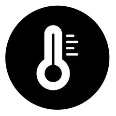 Temperature circular glyph icon