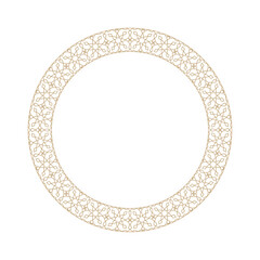 Vector frame in classic arabic style. Ornamental element
