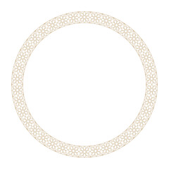 Vector frame in classic arabic style. Ornamental element