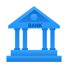 Bank. Bank icon on white background. Vector.