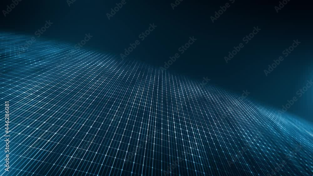 Poster Abstract Hi-Tech Plexus Facets And Tiles Seamless Loop/ 4k animation of an abstract high technology background with plexus facets and tiles seamless moving and looping
