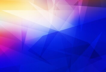 Obraz premium Light Pink, Blue vector layout with lines, triangles.