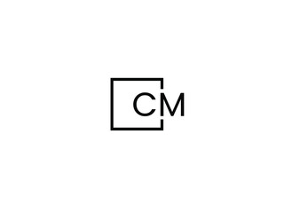 CM Letter Initial Logo Design Vector Illustration