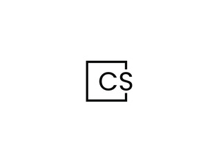 CS Letter Initial Logo Design Vector Illustration