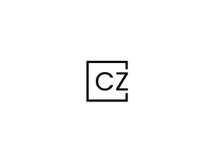 Fototapeta premium CZ Letter Initial Logo Design Vector Illustration